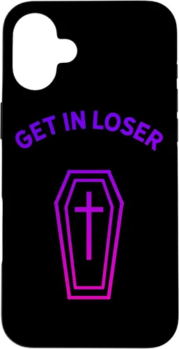 Vista 23 de Pastel Goth Aesthetic Black Gradient Coffin Get in Loser Emo Case for iPhone 17