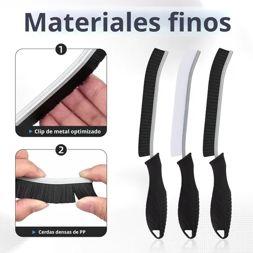 Vista 4 de FOOGWEE Cepillo de limpieza de hendiduras de cerdas duras, herramientas de limpieza para uso doméstico, suministros de limpieza multifuncionales