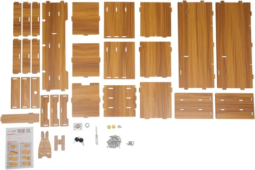 Vista 9 de Estante de madera para monitor de computadora con cajones, soporte ajustable para monitor de TV para laptop, organizador de almacenamiento