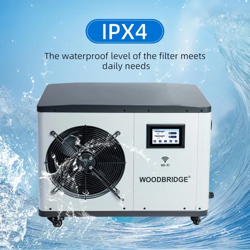 Vista 19 de WOODBRIDGE Bañera de inmersión fría de acrílico independiente de 67 pulgadas con enfriador blanco de 1.3 HP - Enfriamiento rápido y calefacción