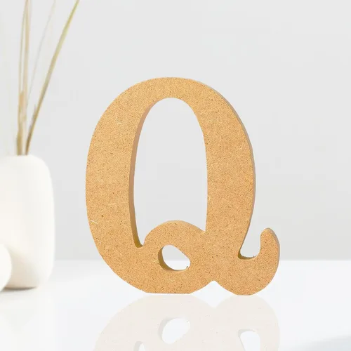 Vista 8 de AOCEAN Letras de madera diseñables de 4 pulgadas, letras de madera sin terminar para decoración de pared, letras decorativas de pie en rodajas