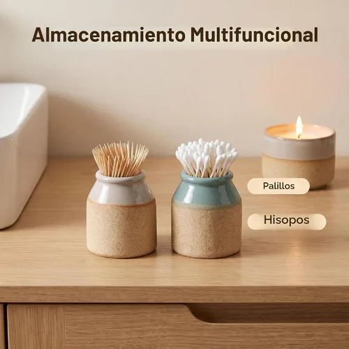Vista 4 de dgudgu Match Cloche - Juego de 2 mini soportes de cerámica con cerrojo