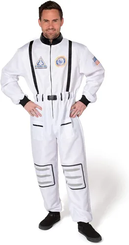 Vista 8 de Spooktacular Creations Disfraz de astronauta para hombre adulto, traje de astronauta aeroespacial, mono para disfraz de Halloween