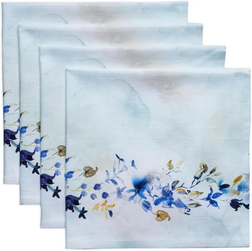 Vista 44 de Maison d' Hermine Juego de 4 servilletas de tela 100% algodón, suaves y duraderas, servilletas cuadradas reutilizables para uso diario, lavables