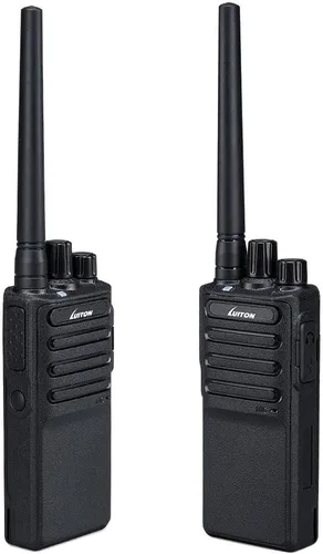Vista 3 de Walkie Talkies Voice Scrambler con auricular para adultos al aire libre CS senderismo, caza, viajes, radios de 2 vías de larga distancia por LUITON