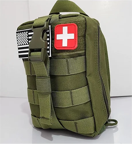 Vista 6 de Kit individual de primeros auxilios/trauma en bolsa modular para emergencia y preparación (2 kits, negro)