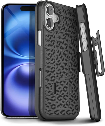 Vista 17 de MOTIVE Funda para iPhone 14, funda con clip para cinturón para Apple iPhone 14, funda protectora delgada y resistente a prueba de golpes con soporte