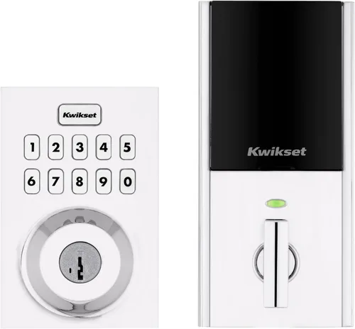 Vista 7 de Kwikset Home Connect 620 - Cerradura inteligente de pestillo con tecnología Z-Wave, funciona con Ring Alarm, Samsung SmartThings y más, requiere