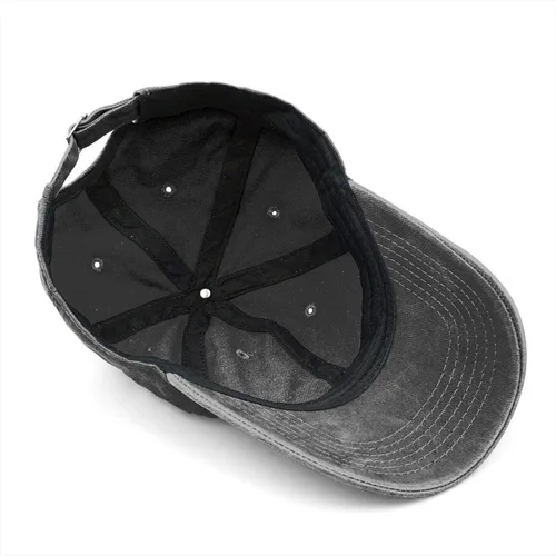 Vista 4 de Gorra de béisbol unisex de algodón teñido lavado ajustable para papá