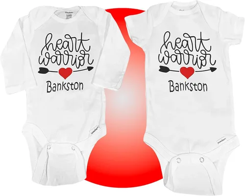 Vista 3 de Regalos de guerrero del corazón - Body personalizado 100% algodón - Talla unisex - Negro o blanco disponible - Ropa de bebé CHD
