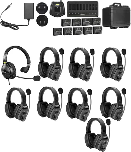 Vista 22 de Saramonic WiTalk-WT2D Full Duplex Wireless Intercom Headset System para 2 Personas 1.9GHz Comunicación Intercomunicador Auriculares con Estuche