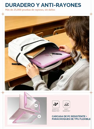 Vista 4 de SUPCASE Funda para MacBook Neo de 13 pulgadas 2026, modelo A3404 A18 Pro Rubor