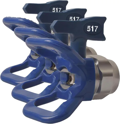 Vista 7 de GDHXW 517 Airless Spray Tip Guard Combo Azul para pistolas de pintura sin aire