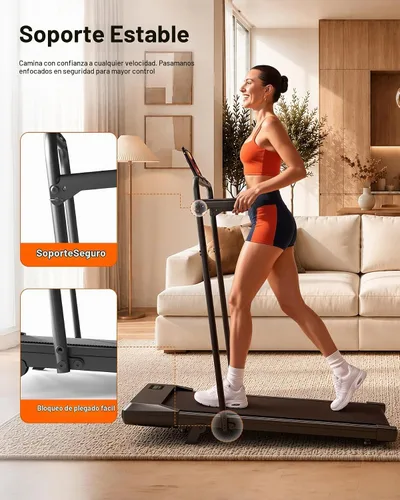 Vista 2 de MJWW Walking Pad, Auto Incline, 3.0HP, 300lb, Under-Desk, Remote LED Negro azul