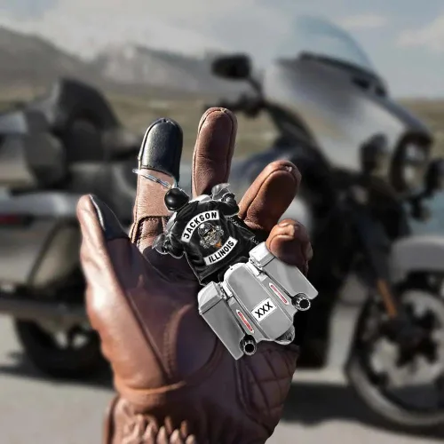 Vista 4 de cocokit Llavero personalizado de carreras de motos, llavero personalizado para parejas, llavero perfecto para parejas, regalo del día de San