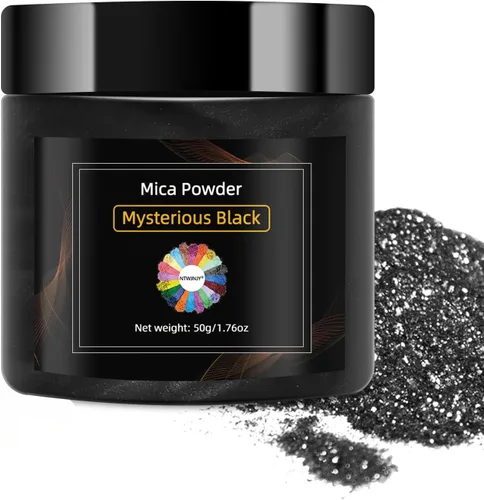 Vista 11 de Polvo de mica, pigmento de 30 colores, polvo de mica natural de grado cosmético brillante para resina epoxi/bombas de baño/vela/jabón, brillo