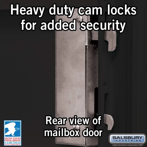 Vista 4 de Salsbury Industries 3305BLK-U 4 C Tamaño Puertas-Tipo V-USPS Acceso Cluster Box Unidad Negro