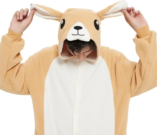 Vista 7 de III HHONS Onesies - Pijama de animales para mujereshombres, disfraz de adulto, Halloween, cosplay, ropa de dormir de Navidad para adolescentes