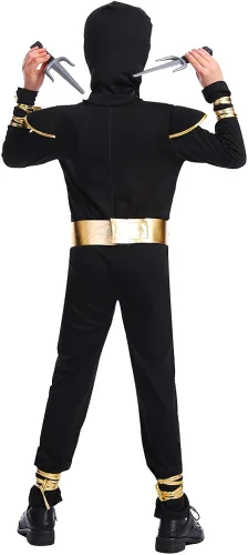 Vista 7 de Dsplay Boys Ninja Costume Cosplay Child Muscle Ninja Outfit Halloween