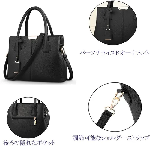 Vista 6 de Bolso de mano con clase para mujer, bolso de mano con asa