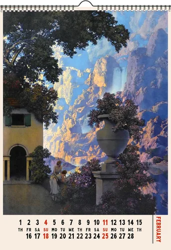 Vista 4 de MAXFIELD PARRISH - Calendario de pared 2026 [12 páginas de 8 x 12 pulgadas], pósteres de arte vintage, ilustraciones de museo