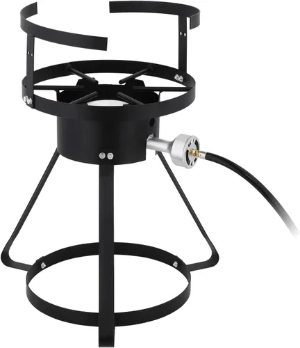 Vista 7 de Freidora – Kit de olla de aluminio de 30 cuartos de galón de mariscos y freidora de pavo con termómetro, cesta, propano para cangrejo, langosta