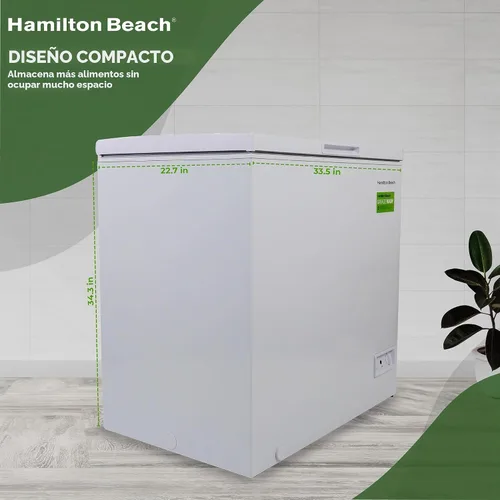 Vista 5 de Hamilton Beach, Congelador profundo de cofre, capacidad de 7 pies cúbicos, termostato ajustable, cesta de alambre recubierta de vinilo removible