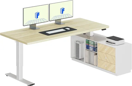 Vista 29 de FLEXISPOT Escritorio eléctrico de pie, escritorio de una pieza de 40 x 24