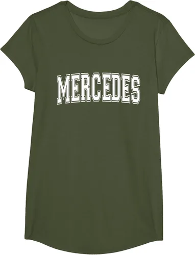 Vista 94 de MERCEDES TX TEXAS USA - Camiseta deportiva vintage estilo Varsity, Negro, S