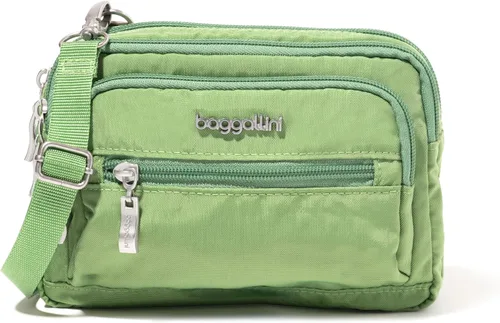 Vista 20 de Baggallini Bolsa cruzada pequeña con triple cremallera para mujer, 8 x 6 pulgadas, ligera, convertible