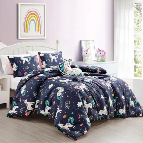 Vista 13 de Chezmoi Collection Juego de ropa de cama de 3 piezas para niñas, color blanco y negro, tamaño individual, juego de edredón de microfibra con Panda