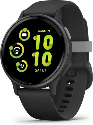 Vista 7 de Garmin vívoactive 5, reloj inteligente GPS de salud y fitness, pantalla AMOLED, hasta 11 días de batería, color marfil