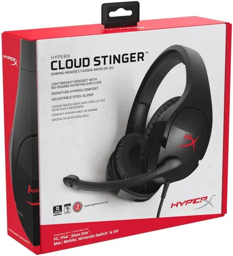 Vista 7 de Auriculares de gaming, de HyperX, Cloud, para PC, Xbox One, PS4, Wii U, Nintendo Switch (HX-HSCS-BKNA), Negro