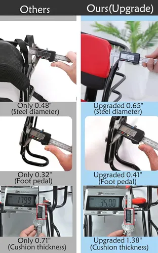 Vista 4 de Asiento Trasero para Niños de Bicicleta, Accesorio de Asiento de Bicicleta para Niños Montado en la Parte Posterior para Bicicleta de Adultos