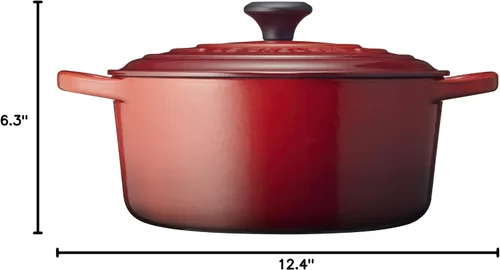 Vista 2 de Le Creuset Signature - Cacerola de hierro fundido esmaltado, redonda, francés (holandés), Cereza