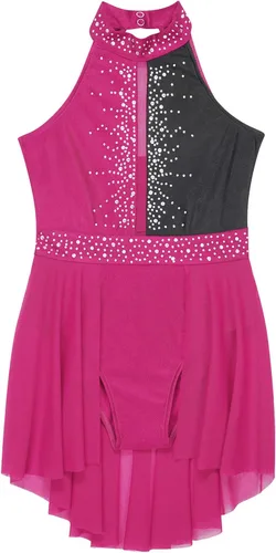 Vista 51 de CHICTRY Kids Girls Sparkly Rhinestone Ballet Gymnastics Leotards Modern Lyrical Dance Costume