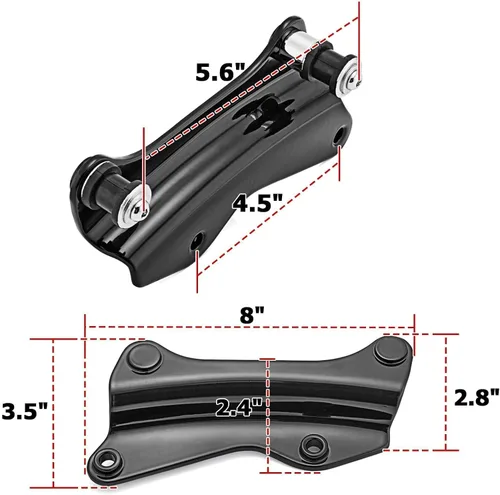 Vista 2 de WeiSen Kits de accesorios de acoplamiento de 4 puntos compatibles con Harley Touring Road King Road Glide Street Glide Electra Glide 2014-2025 Negro