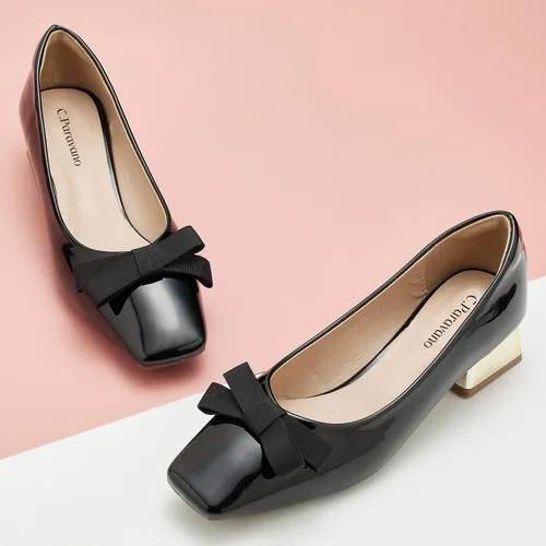 Vista 2 de C.Paravano Low Heel Shoes for Women I Women Pumps I Pumps Shoes Women I Block Heel Pumps I Block Heels for Women I Low Heels