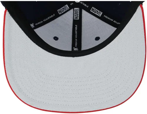 Vista 5 de Marvel Thor Adulto Moda Ajustable Snapback Flat Bill Cap dkgryrojo, Punto bajo gris oscurorojo