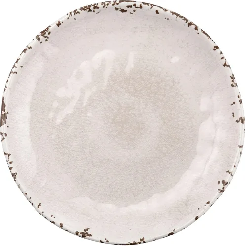 Vista 4 de UP Crackle - Platos redondos de melamina para postre, platos pequeños para servir, para aperitivos, aperitivos y guarniciones, crema, 6 pulgadas