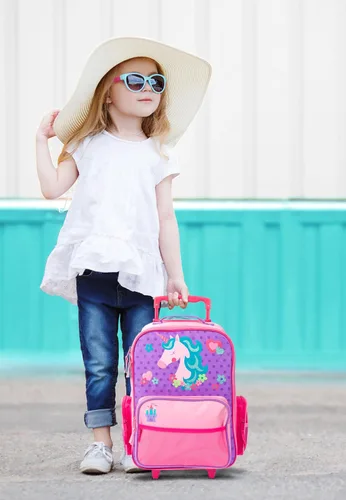 Vista 2 de Stephen Joseph Equipaje Clásico Rodante para Niños, Equipaje para Niños, Equipaje Rodante de Viaje para Niños Pequeños, Maleta para Niños