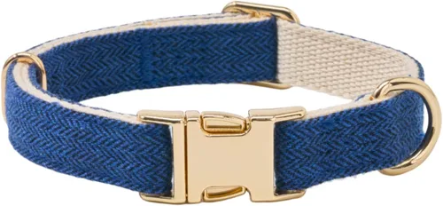 Vista 24 de Collar de algodón suave para perro con hebilla de metal, ajustable, resistente, cómodo, collares de pana para perros pequeños, medianos y grandes