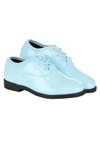 Vista 2 de Zapato de Esmoquin Brillante Azul Polvo para Niños Multicolor