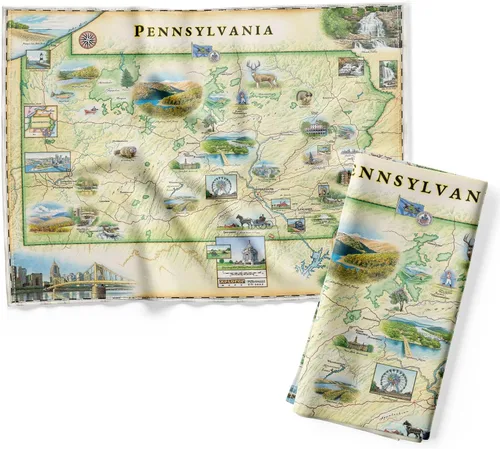 Vista 34 de Xplorer Maps 1000 Islands Map - Toalla decorativa de harina para cocina, 100% algodón, 18 x 24 pulgadas