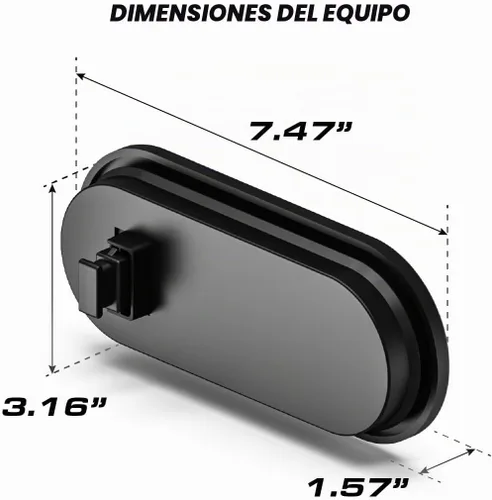 Vista 2 de Feniex Luces LED DOT de la Serie de Camiones (Ámbar, 6" Oval STTR)
