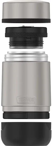Vista 4 de THERMOS ALTA Series, Tarro de alimentos de acero inoxidable de 18 onzas, acero mate/negro espresso