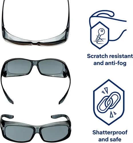 Vista 2 de Dräger Gafas de seguridad X-pect 2400 Antivaho y antiarañazos Para obras de construcción, laboratorio, taller
