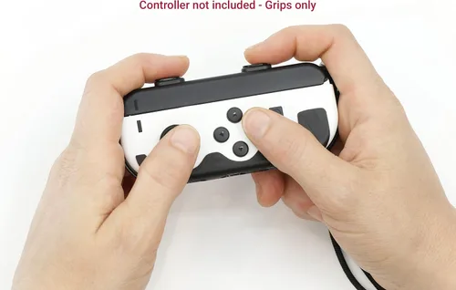 Vista 5 de Setex Empuñaduras antideslizantes solo empuñaduras compatible con el controlador Switch Nintendo Joy-Con empuñaduras microestructuradas negro máximo