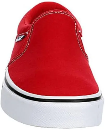Vista 3 de Vans Asher - Tenis unisex de lona de plataforma baja sin cordones Checker Sidewall Racing Road