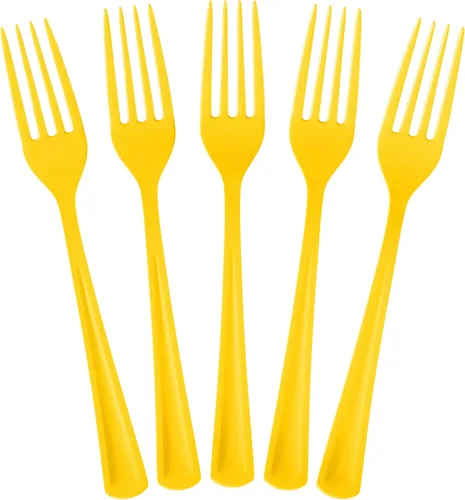 Vista 19 de Party Solids Tenedores de plástico negro, 100 piezas, tenedores negros, utensilios desechables, juego de cubiertos de plástico resistente